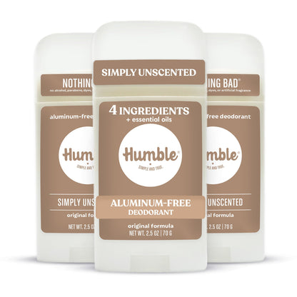 Humble Brand Aluminum Free Deodorant - Simply Unscented - The Look and Co