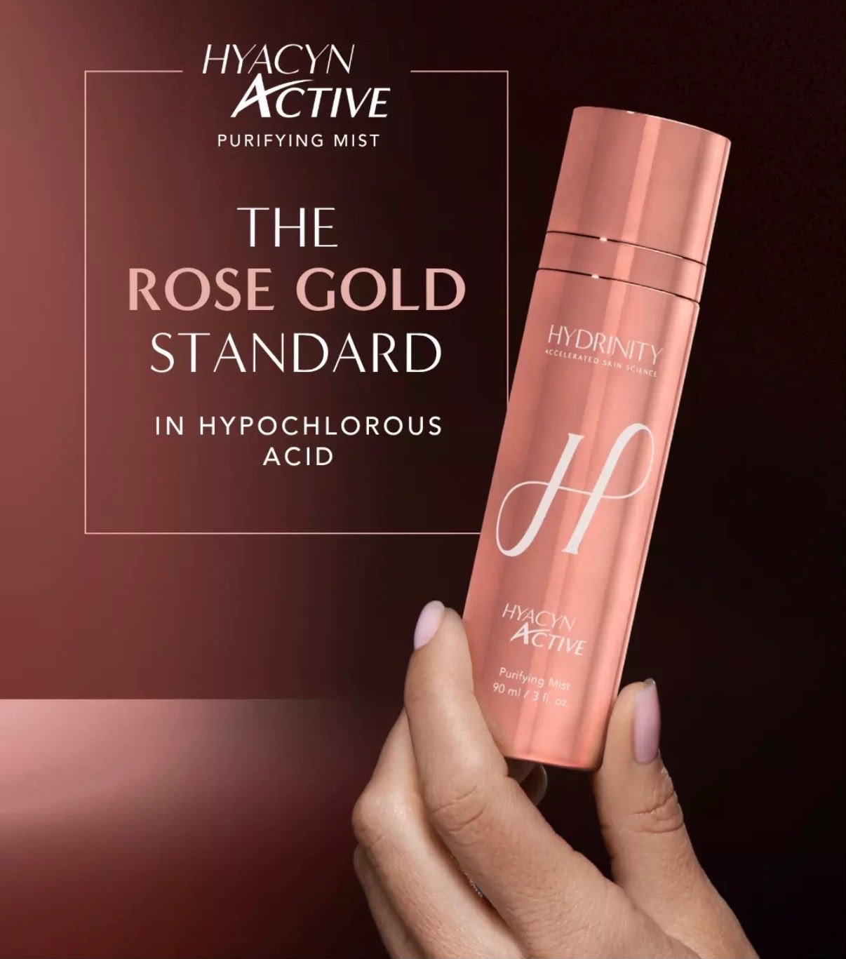 Hydrinity Hyacyn Active Purifying Mist - In Rose Gold (Limited Edition) - The Look and Co