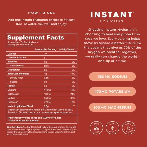 Instant Hydration - Premium Electrolyte Drink Mix: Paloma - The Look and Co