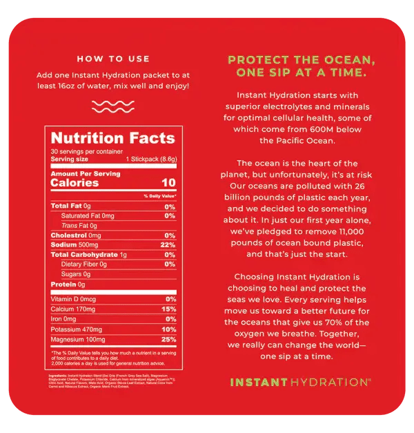 Instant Hydration - Premium Electrolyte Mix: Cherry Limeade - The Look and Co