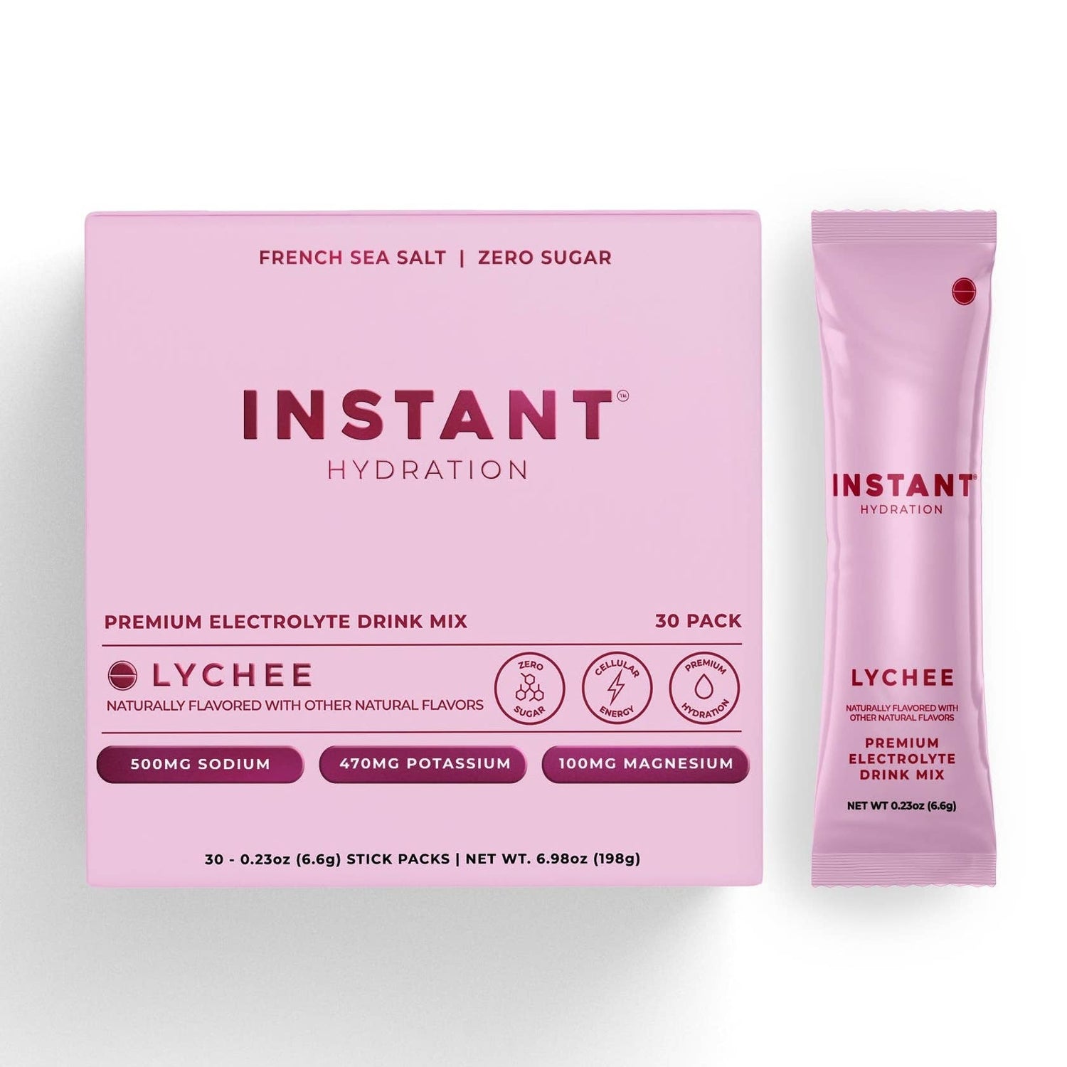Instant Hydration - Premium Electrolyte Mix: Lychee - The Look and Co