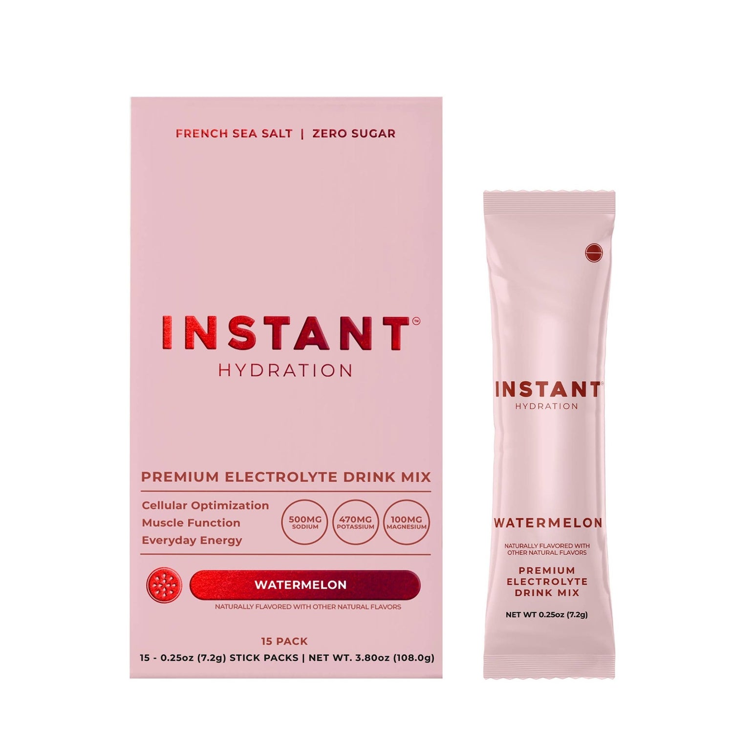 Instant Hydration - Premium Electrolyte Mix: Watermelon 15ct - The Look and Co
