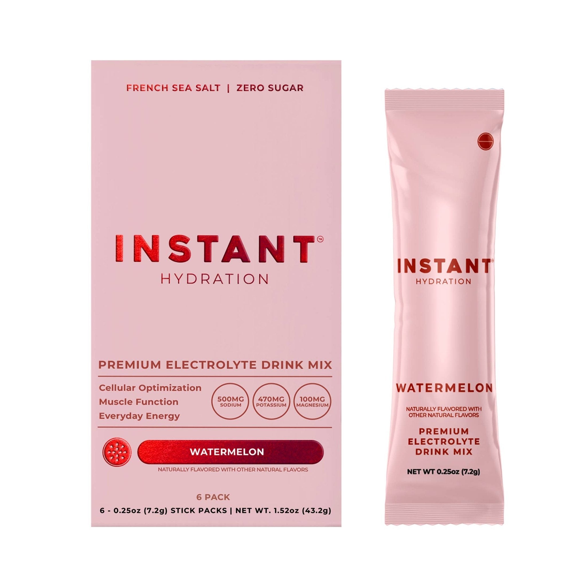 Instant Hydration - Premium Electrolyte Mix: Watermelon 6ct - The Look and Co