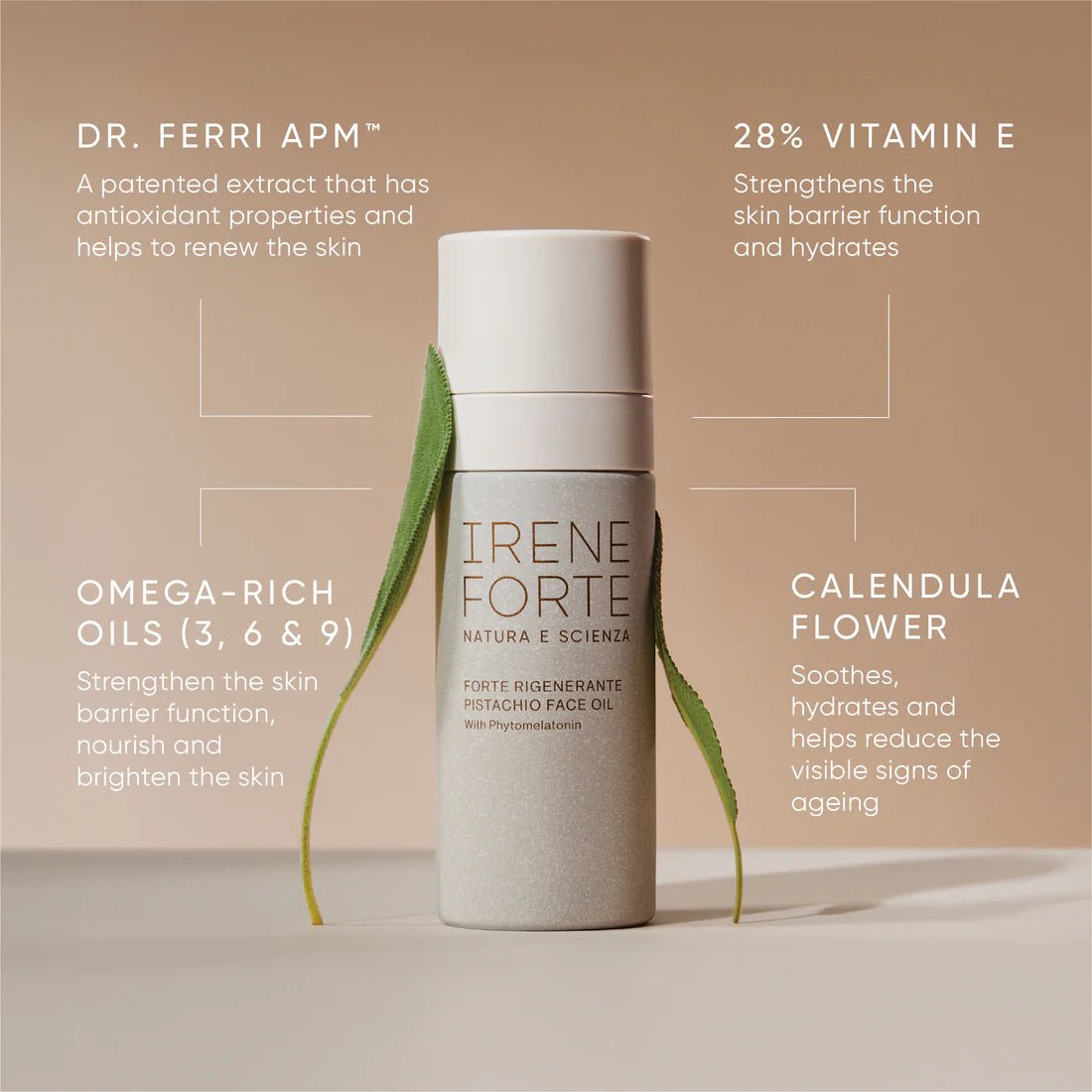 Irene Forte Skincare Pistachio Face Oil with Dr. Ferri APM™ - The Look and Co