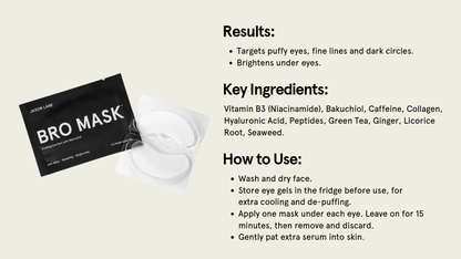 JAXON LANE - BRO MASK Hydrogel Cooling Eye Gels (Single) Men&
