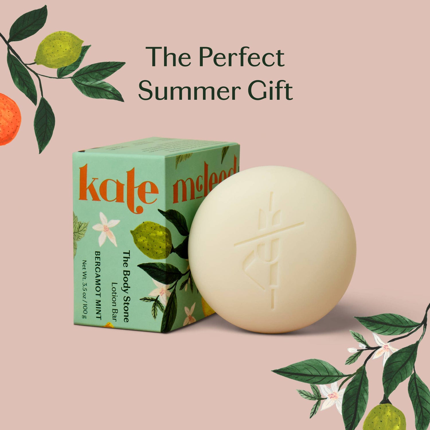 Kate McLeod - Bergamot Mint | Deep Moisturizing Lotion Bar - The Look and Co