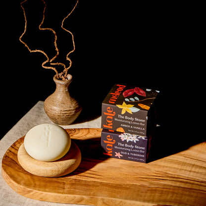 Kate McLeod - Oud &amp; Tuberose Body Stone | Deep Moisturizing Lotion Bar - The Look and Co