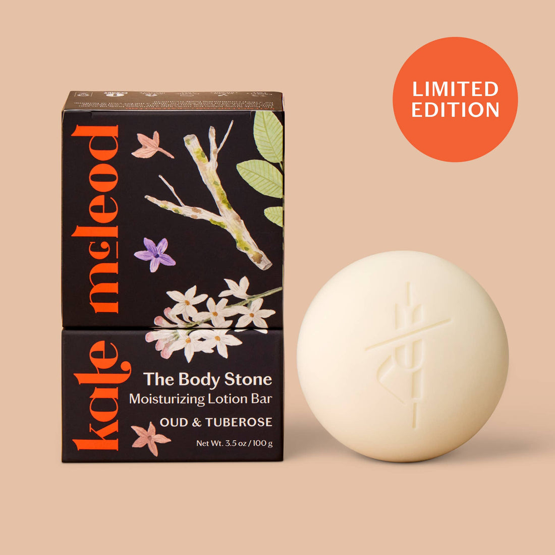 Kate McLeod - Oud &amp; Tuberose Body Stone | Deep Moisturizing Lotion Bar - The Look and Co