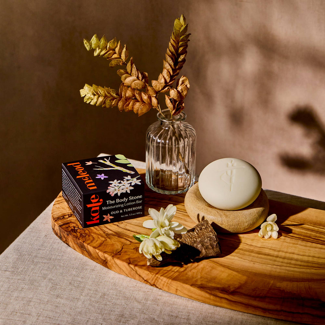 Kate McLeod - Oud &amp; Tuberose Body Stone | Deep Moisturizing Lotion Bar - The Look and Co