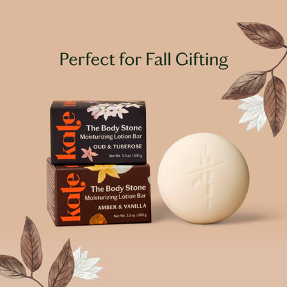 Kate McLeod - Oud &amp; Tuberose Body Stone | Deep Moisturizing Lotion Bar - The Look and Co