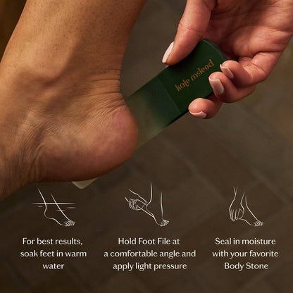 Kate McLeod - The Foot File | Glass Foot Buffer &amp; Callus Remover - The Look and Co