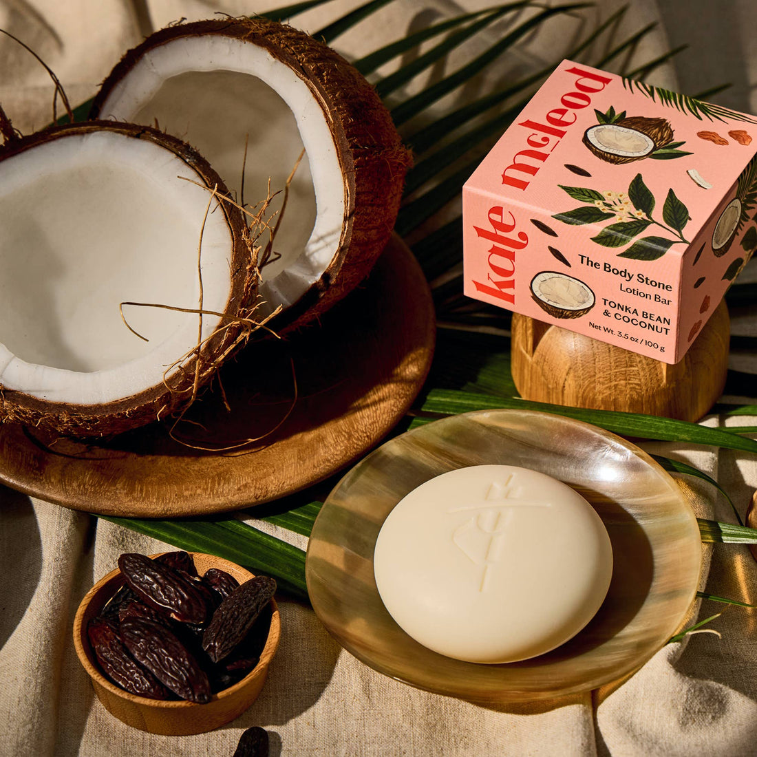 Kate McLeod - Tonka Bean &amp; Coconut | Deep Moisturizing Lotion Bar - The Look and Co