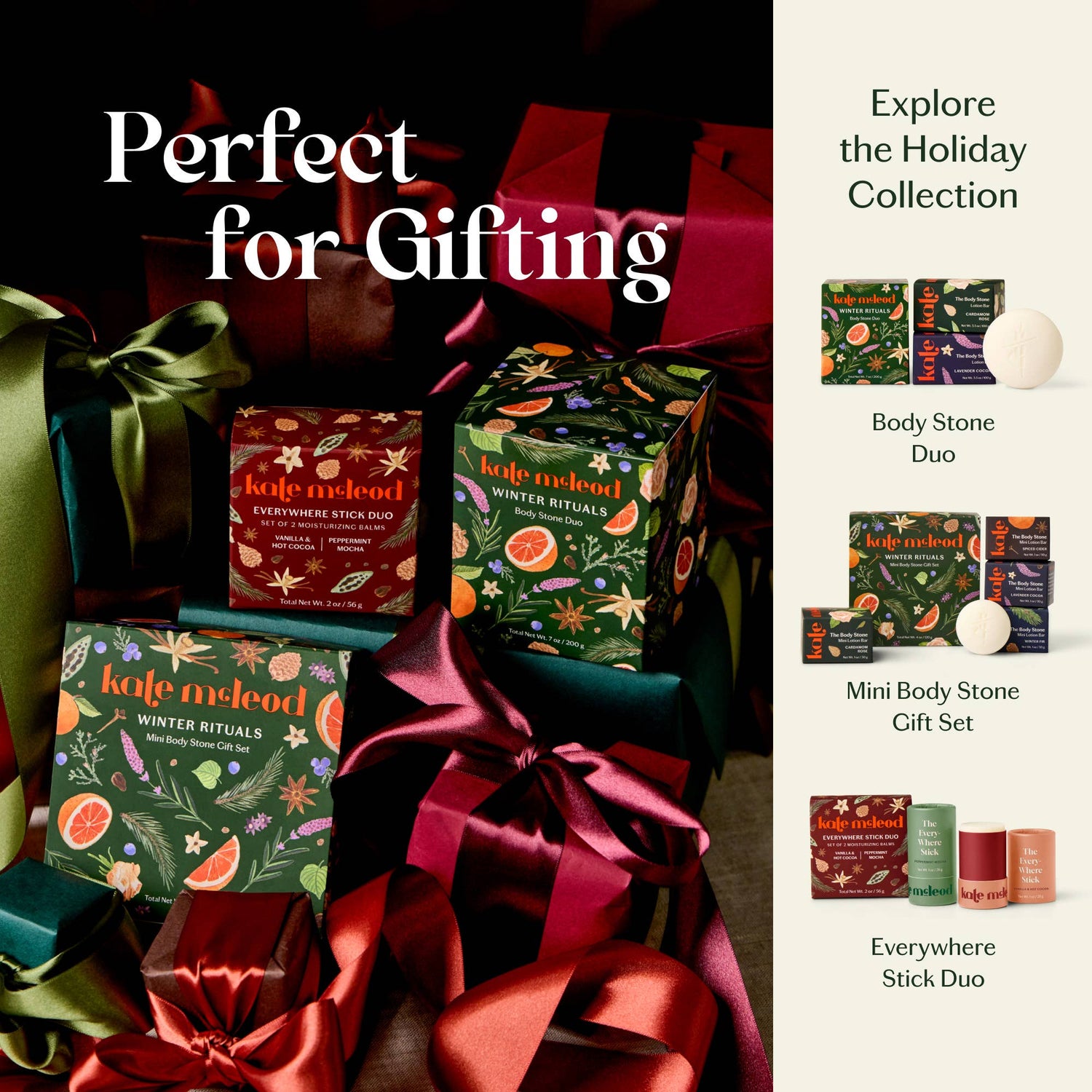 Kate McLeod - Winter Rituals Mini Body Stone Gift Set - The Look and Co