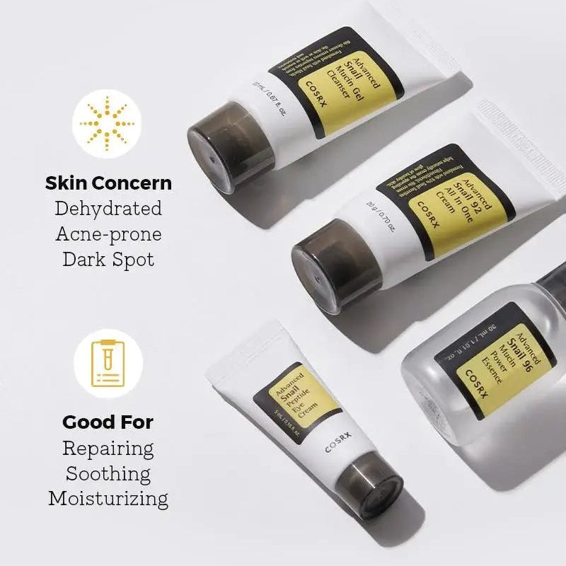 Kbeauty Skincare - [COSRX] ALL BOUT SNAIL KIT 4 PCS - The Look and Co