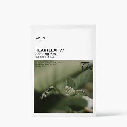 Kosmic - Kbeauty Skincare - [ANUA] HEARTLEAF 77% SOOTHING SHEET MASK 1 SHEET - The Look and Co