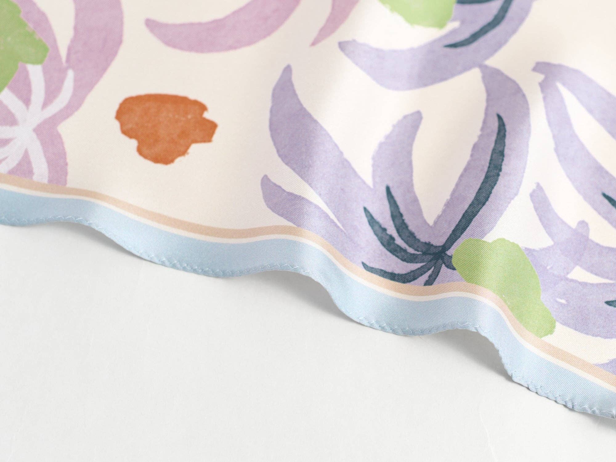 Lost Pattern NYC - &quot;Ethereal Mirage&quot; Silk Diamond Neckerchief - Pastel - The Look and Co