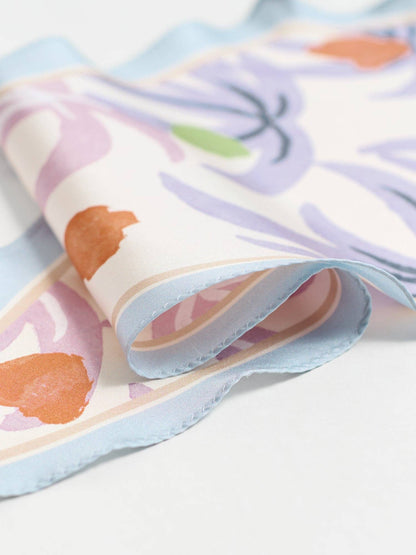 Lost Pattern NYC - &quot;Ethereal Mirage&quot; Silk Diamond Neckerchief - Pastel - The Look and Co