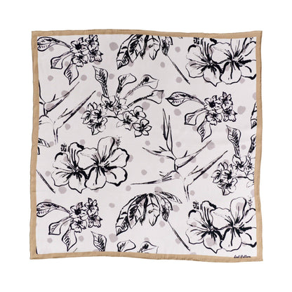 Lost Pattern NYC - &quot;La Isla&quot; Silk Bandana Scarf - Coffee - The Look and Co