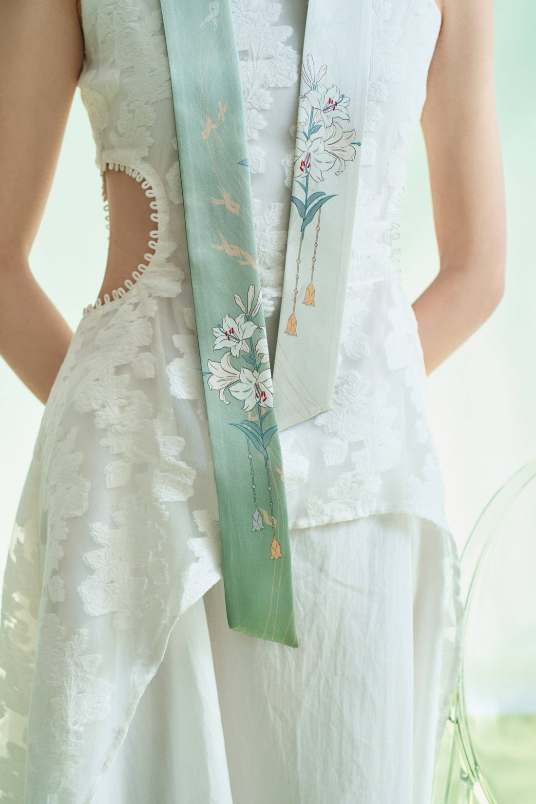 Lost Pattern NYC - “Lily” Silk Twilly Scarf - The Look and Co