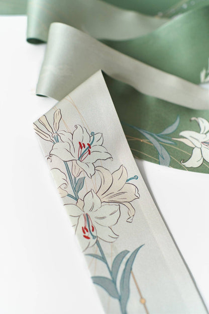 Lost Pattern NYC - “Lily” Silk Twilly Scarf - The Look and Co