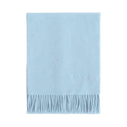 Lost Pattern NYC - &quot;Lost in Warmth&quot; Classic Cashmere Scarf - Light Blue - The Look and Co
