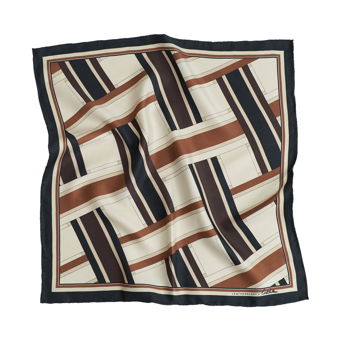 Lost Pattern NYC - Lost Pattern x Leatherology Silk Square Scarf - The Look and Co