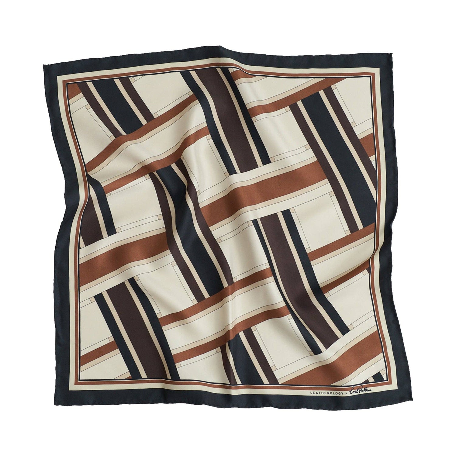 Lost Pattern NYC - Lost Pattern x Leatherology Silk Square Scarf - The Look and Co