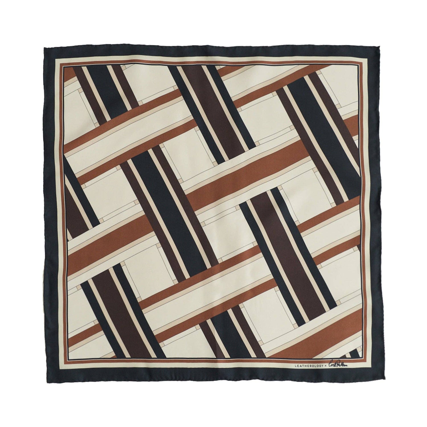 Lost Pattern NYC - Lost Pattern x Leatherology Silk Square Scarf - The Look and Co