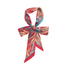 Lost Pattern NYC - "Madagascar" Silk Skinny Scarf - Red - The Look and Co