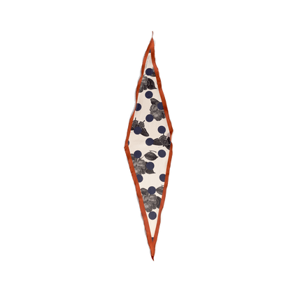 Lost Pattern NYC - &quot;Noir Floral&quot; Silk Diamond Neckerchief - The Look and Co