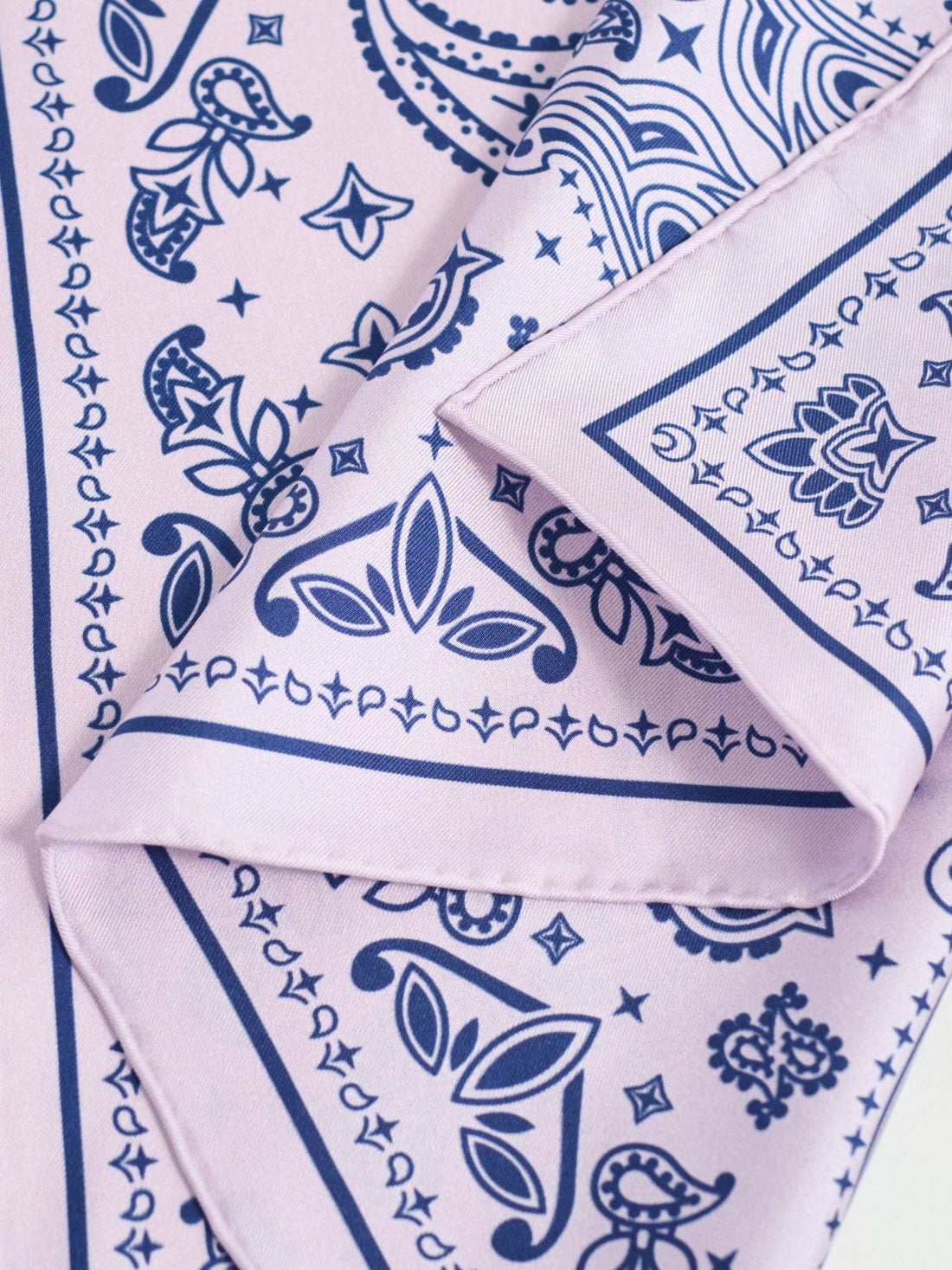 Lost Pattern NYC - &quot;Paisley&quot; Silk Bandana Scarf - Sunset Blush - The Look and Co