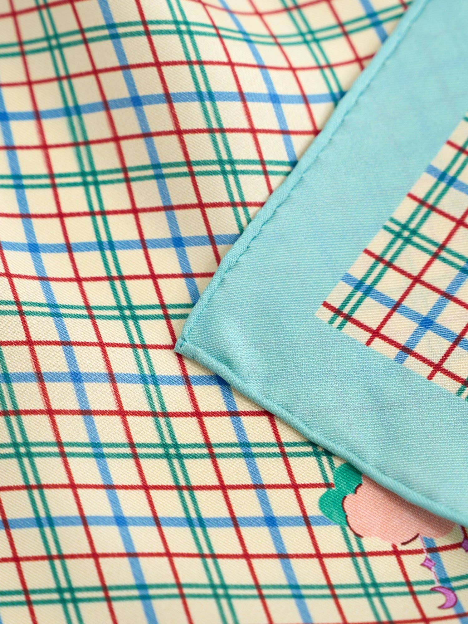 Lost Pattern NYC - "Pop Pony" Silk Bandana - Lake Blue - The Look and Co