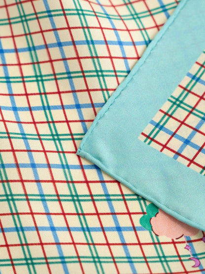Lost Pattern NYC - "Pop Pony" Silk Bandana - Lake Blue - The Look and Co