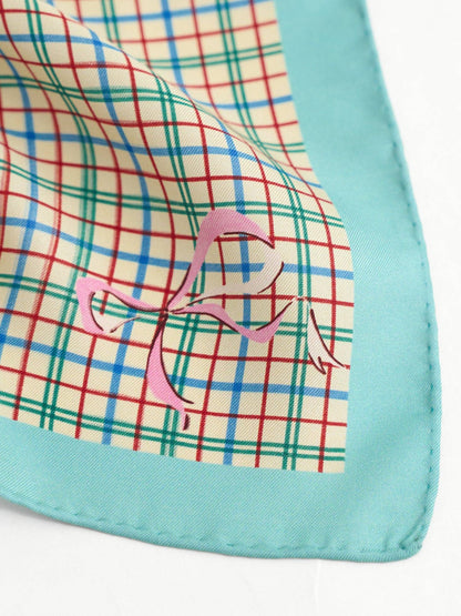 Lost Pattern NYC - "Pop Pony" Silk Bandana - Lake Blue - The Look and Co
