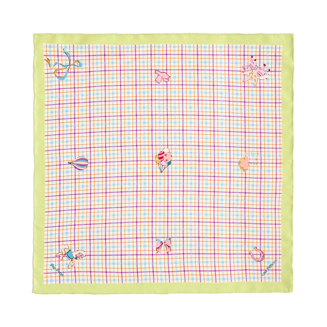 Lost Pattern NYC - "Pop Pony" Silk Bandana - Yellow - The Look and Co