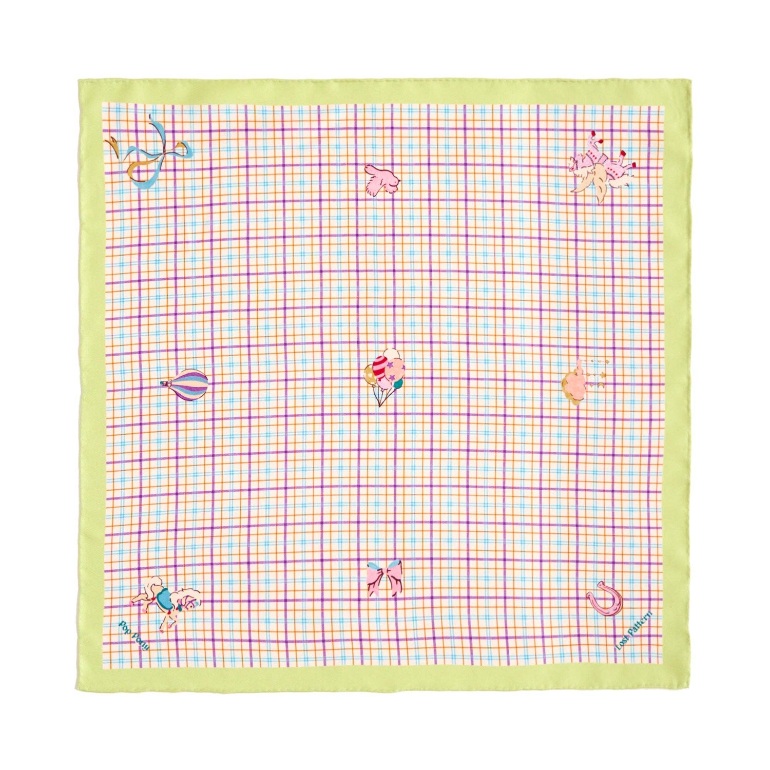 Lost Pattern NYC - "Pop Pony" Silk Bandana - Yellow - The Look and Co