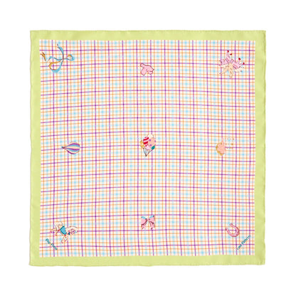 Lost Pattern NYC - "Pop Pony" Silk Bandana - Yellow - The Look and Co