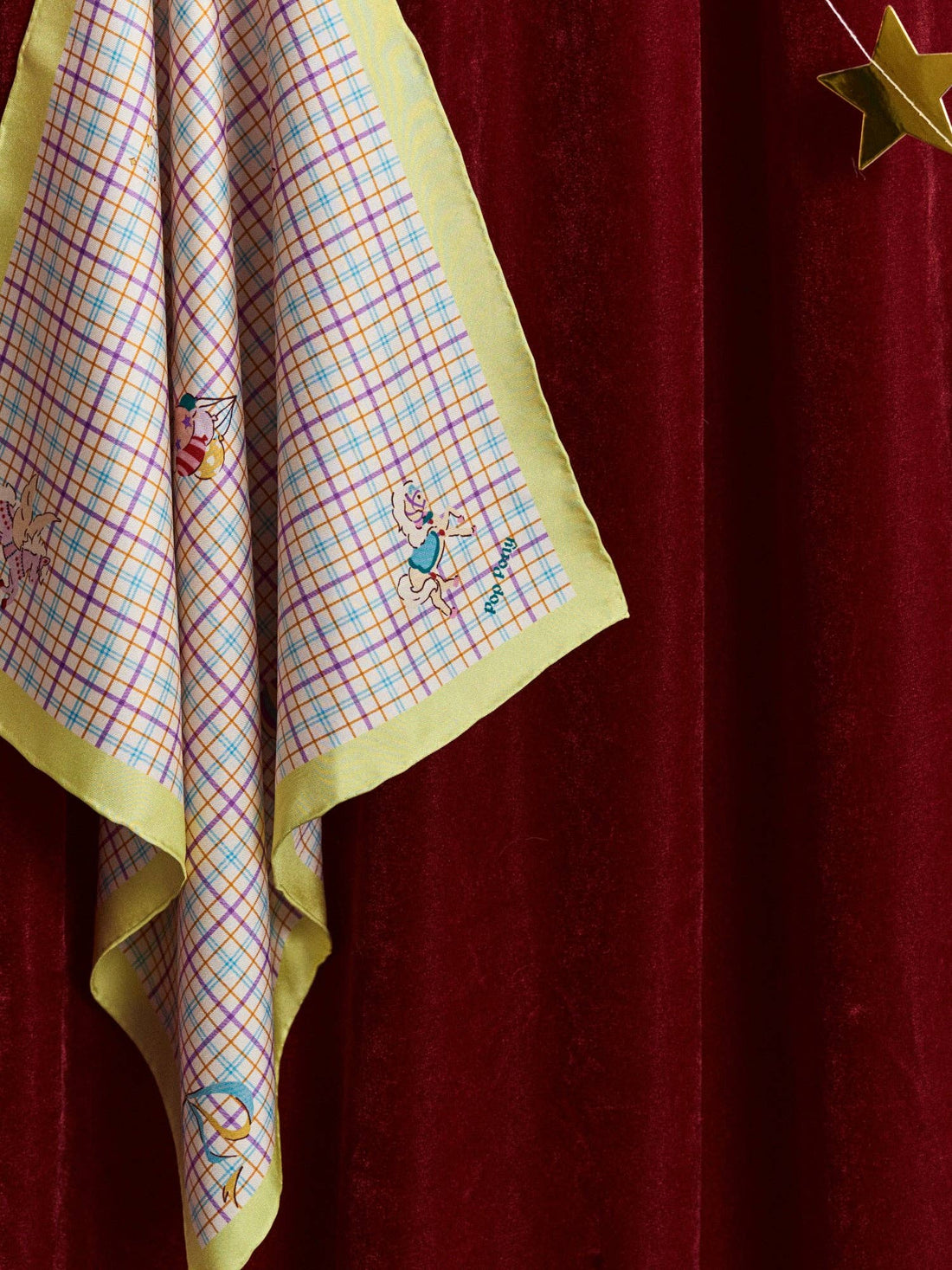 Lost Pattern NYC - "Pop Pony" Silk Bandana - Yellow - The Look and Co