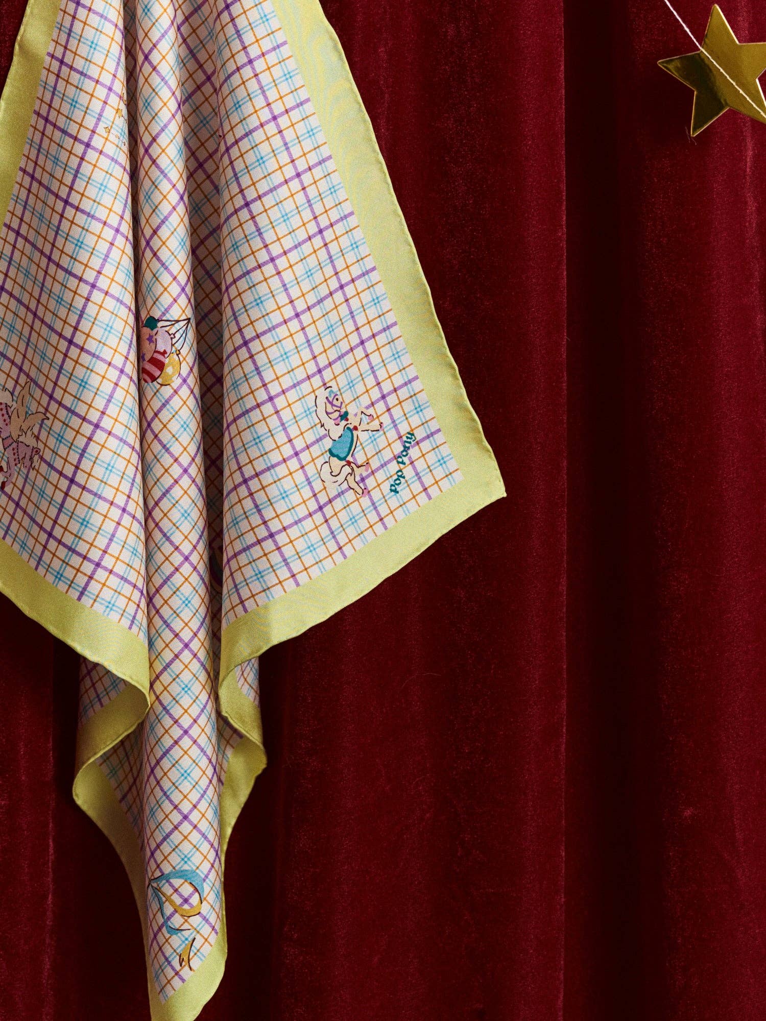 Lost Pattern NYC - "Pop Pony" Silk Bandana - Yellow - The Look and Co