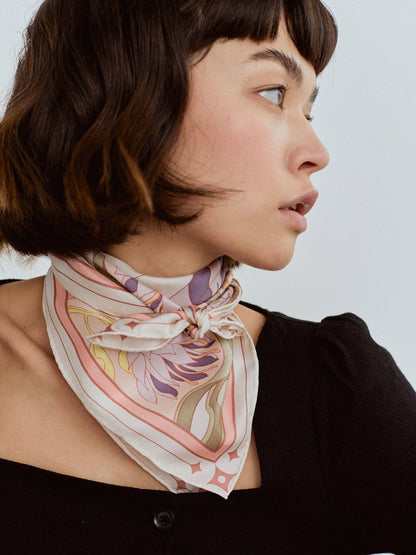 Lost Pattern NYC - &quot;The Dreamer&quot; Bandana Silk Scarf - The Look and Co