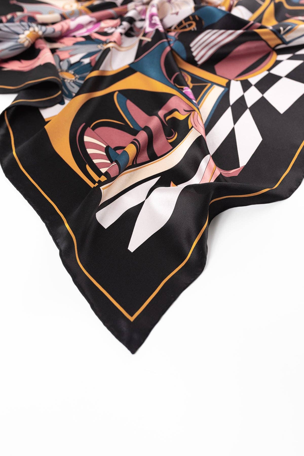 Lost Pattern NYC - &quot;Vintage Blooms&quot; Large Silk Square Scarf - The Look and Co