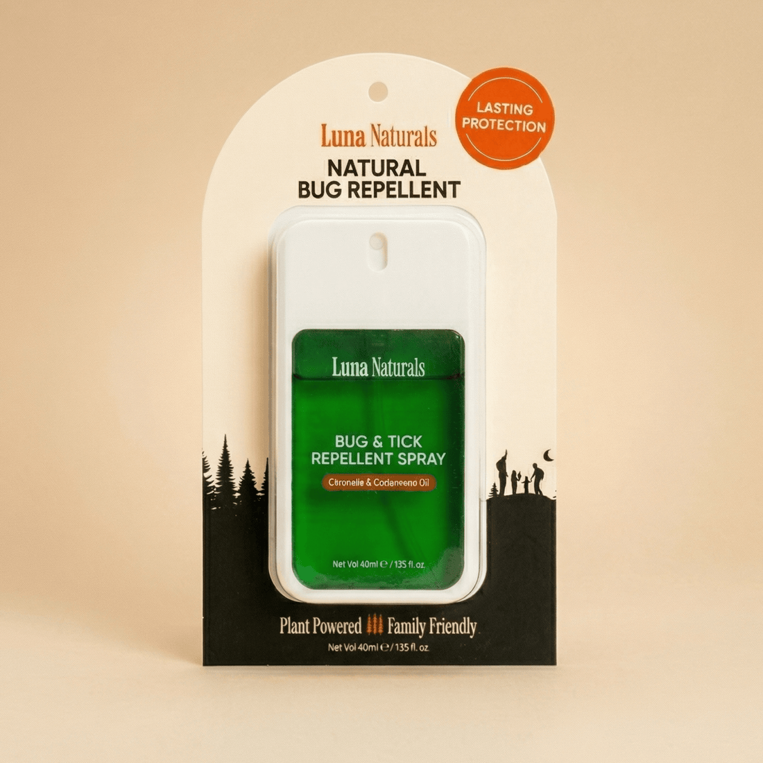 Luna Naturals - Bug &amp; Tick Repellent Spray | Citronella &amp; Cedarwood | 40ml - The Look and Co