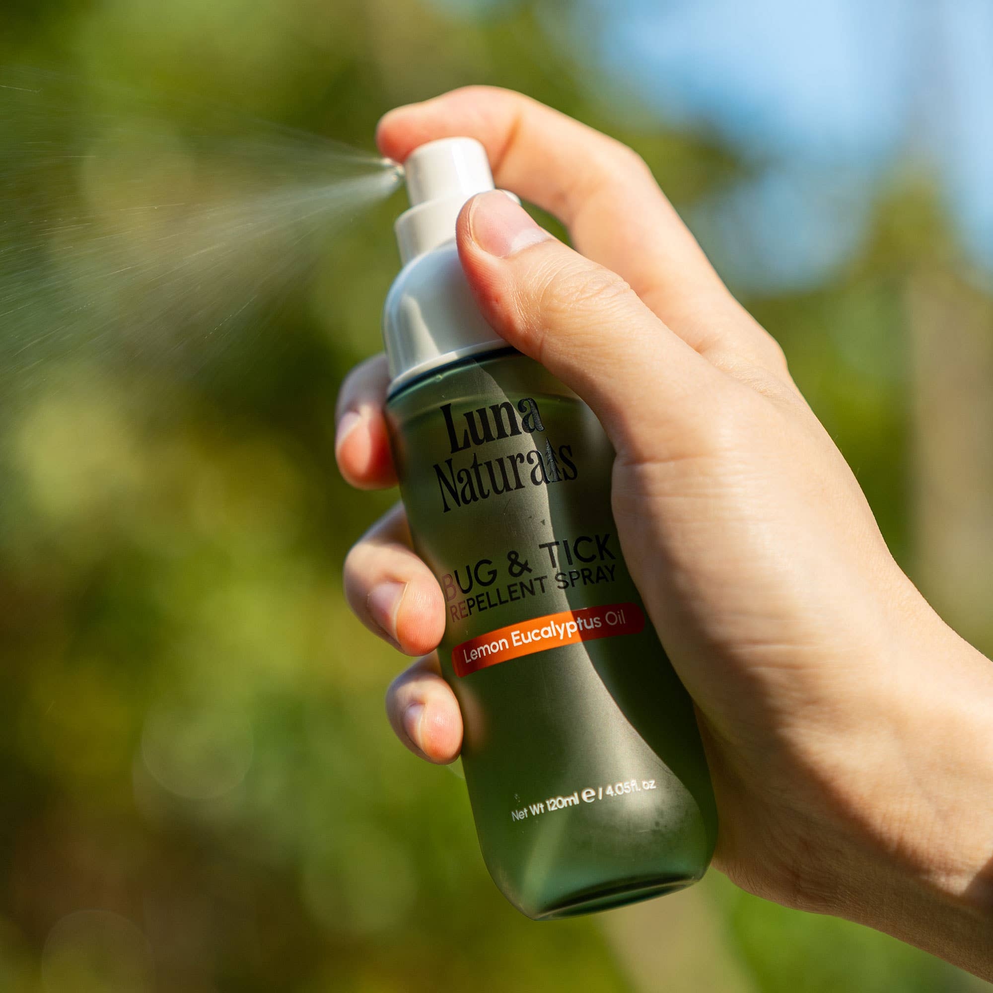 Luna Naturals - Bug &amp; Tick Repellent Spray | Lemon &amp; Eucalyptus Oil | 120ml - The Look and Co