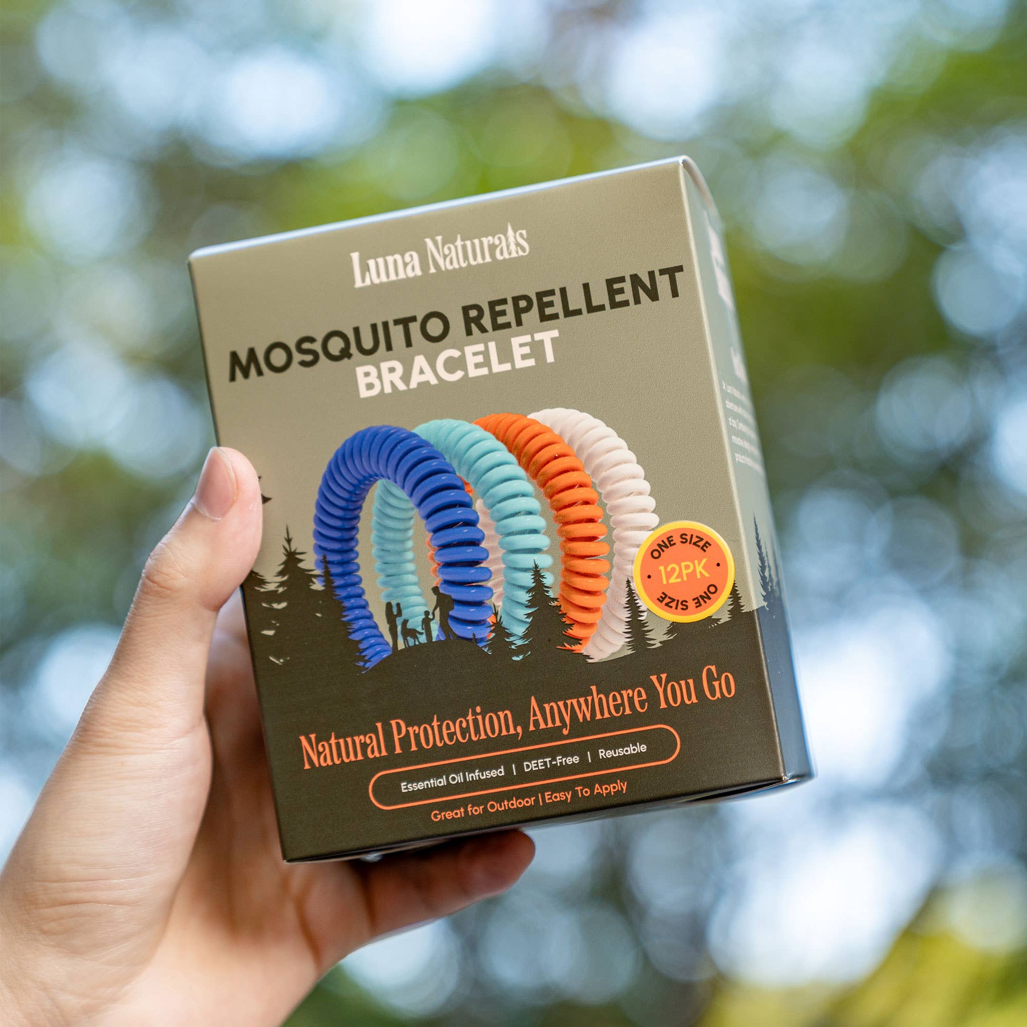 Luna Naturals - Mosquito Repellent Bracelet | Natural Scent | 12 Pack - The Look and Co