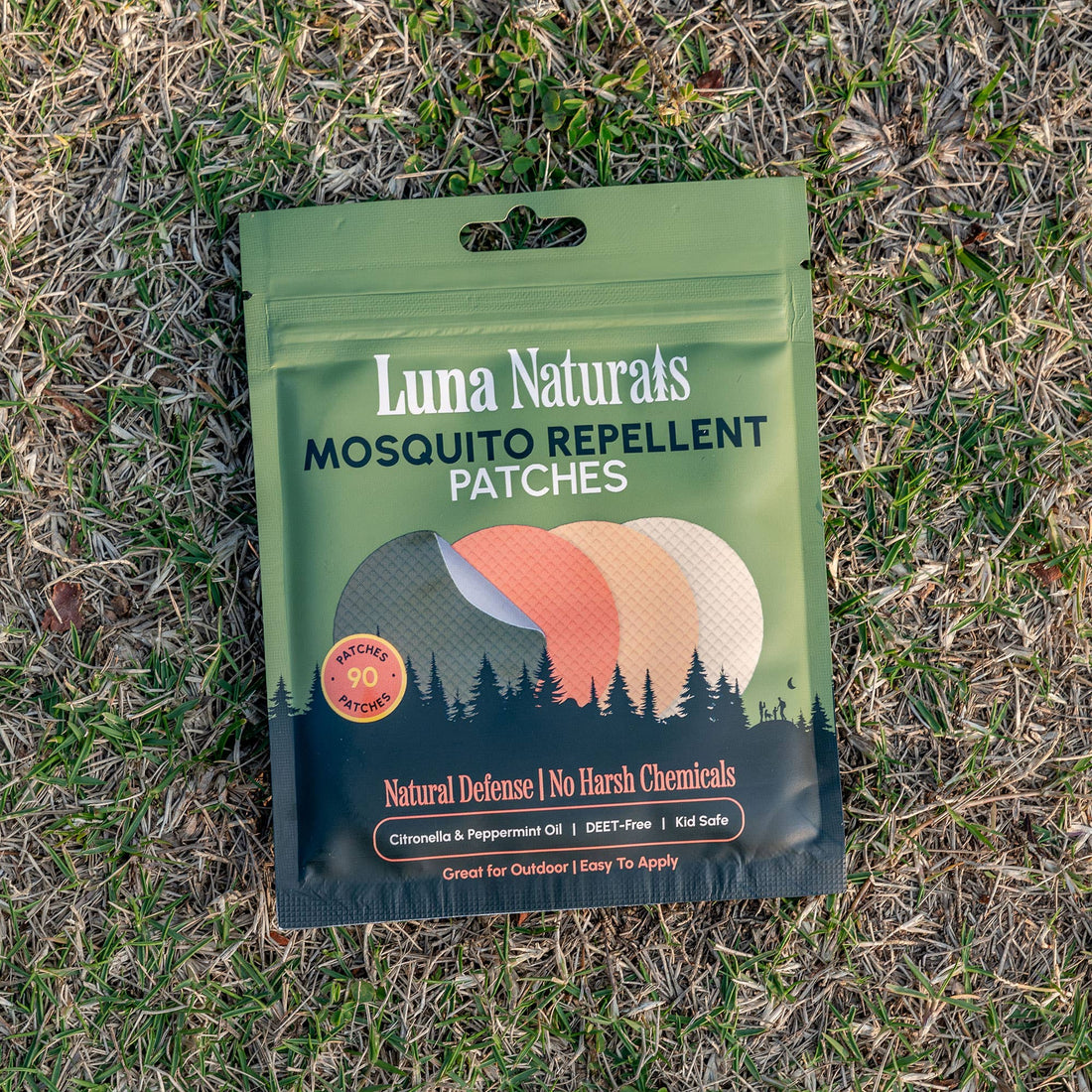 Luna Naturals - Mosquito Repellent Patches | Fresh &amp; Herbal | 90 Pack - The Look and Co