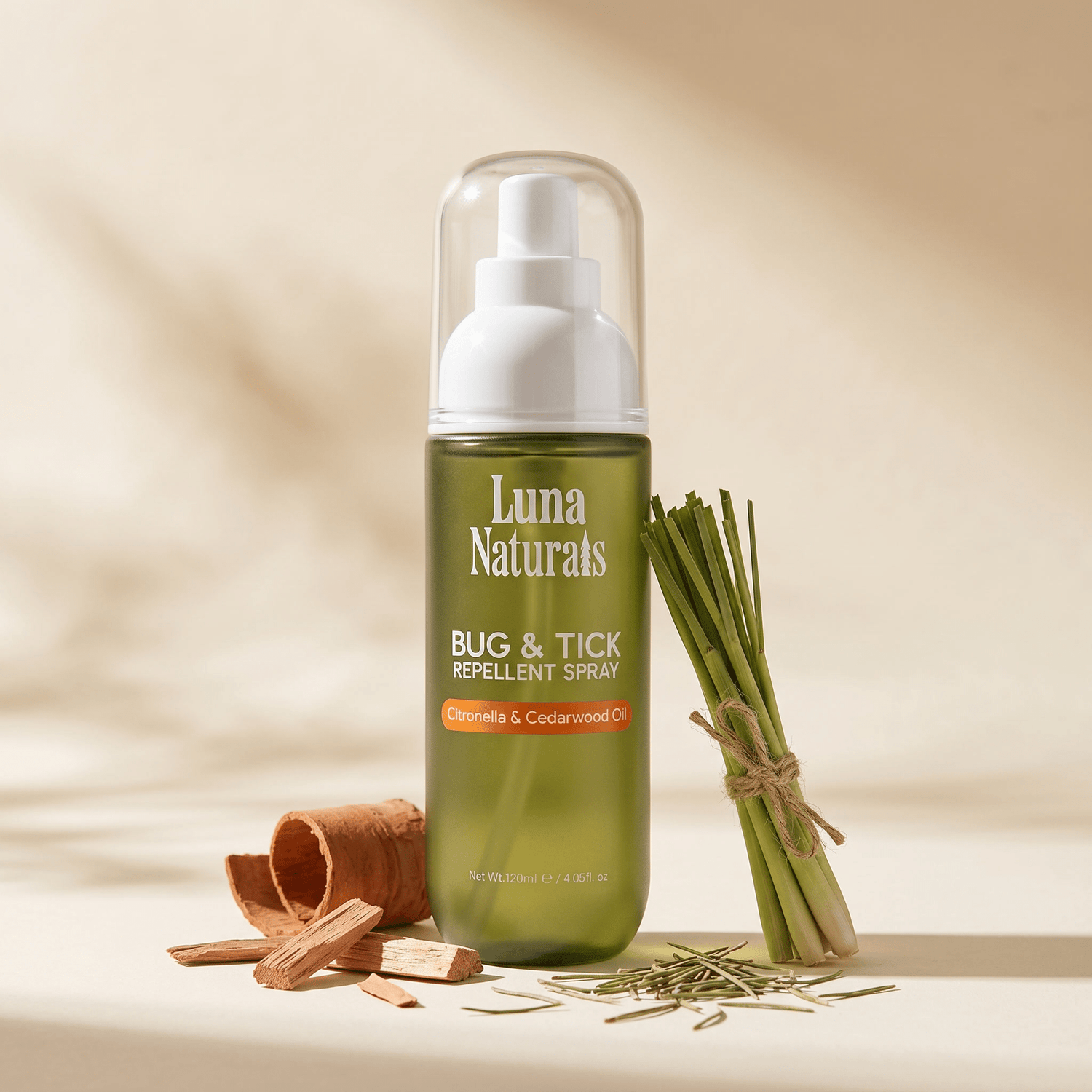 Luna Naturals - Natural Bug &amp; Tick Repellent Spray — Citronella | 120ml - The Look and Co