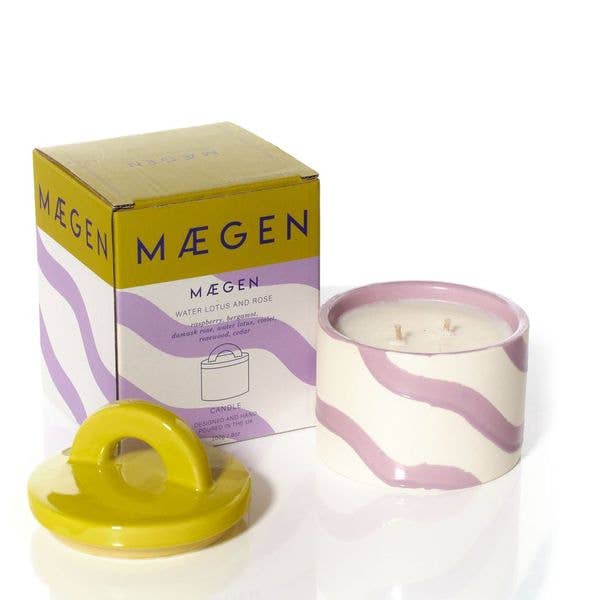 MÆGEN - Pablo Pots Candle - Water Lotus &amp; Rose - The Look and Co