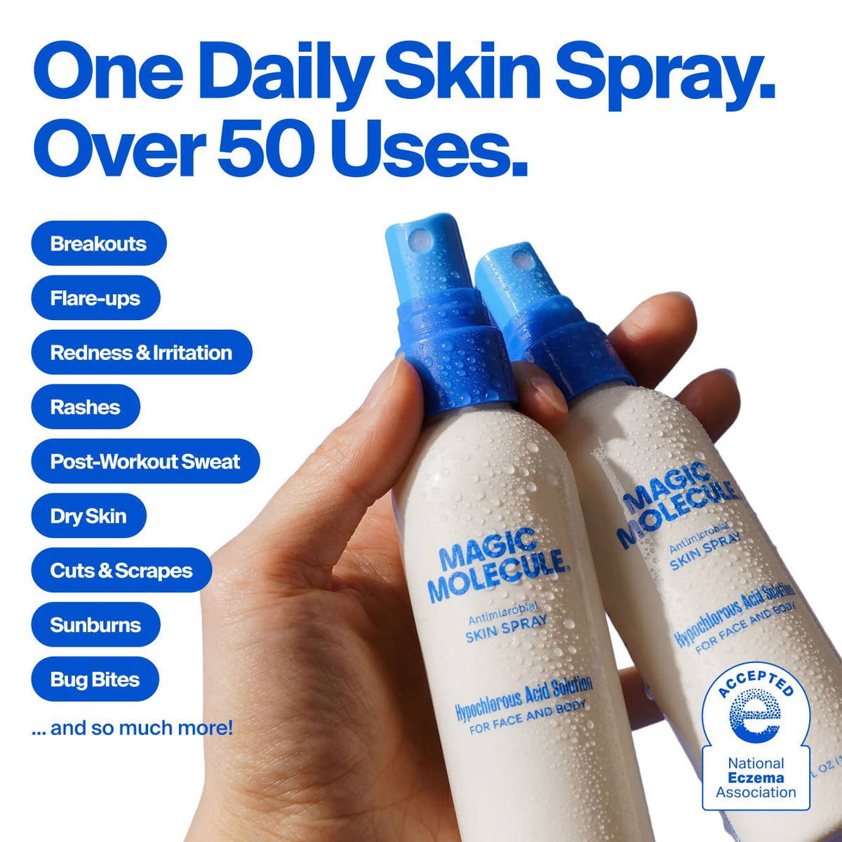 Magic Molecule - Magic Molecule Hypochlorous Acid Spray: 18ct Mini 2oz - The Look and Co