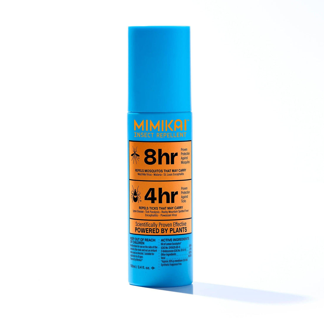 Mimikai Bug Spray - DEET - Free Naturally Derived Mosquito &amp; Tick Bug Spray 3.4oz - The Look and Co