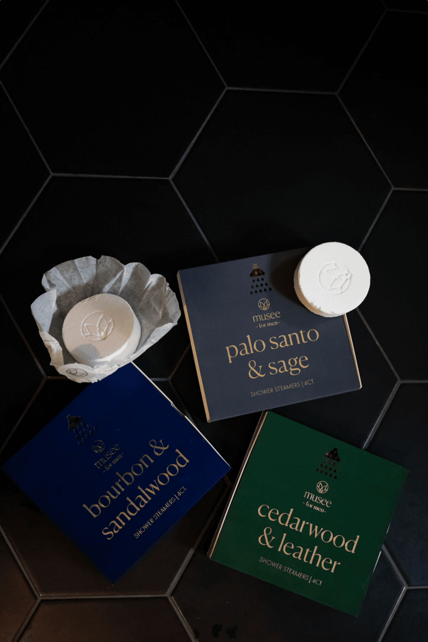 Musee - Palo Santo &amp; Sage Shower Steamers - The Look and Co